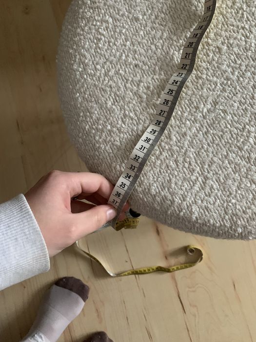 Nowy puf pufa bouclé złote nóżki nowa tanio