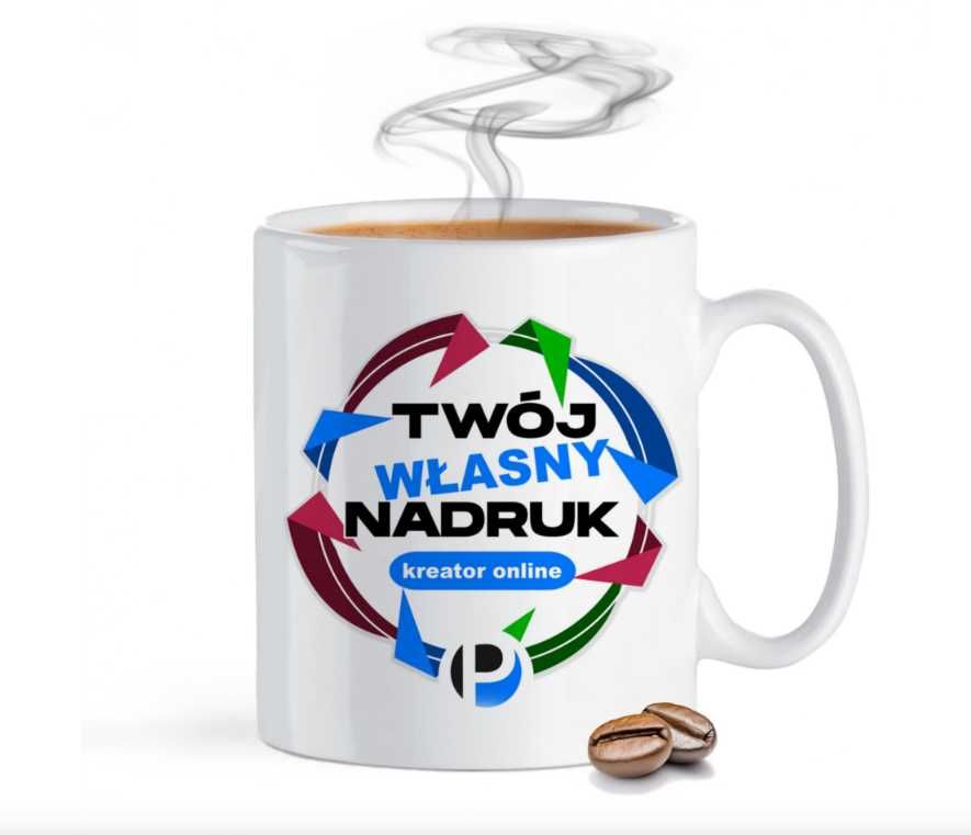 Kubek z twoim własnym dowolnym nadrukiem foto zdjęciem logo na prezent