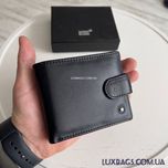 Чоловічий шкіряний гаманець Mont Blanc мужской кожаный кошелёк
