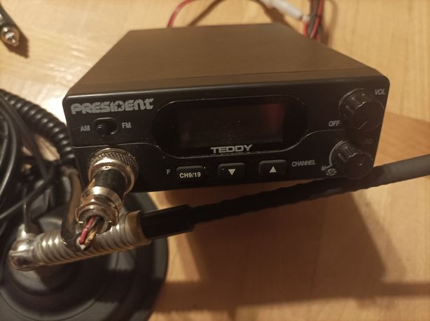 CB radio President Teddy + antena Sirio T3 27. Dobry stan!
