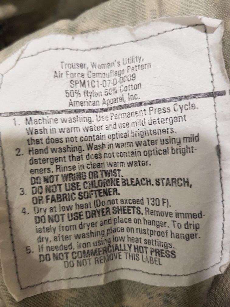 Женские камуфляжные штаны U.S. Air Force, размер 12 - наш 50
