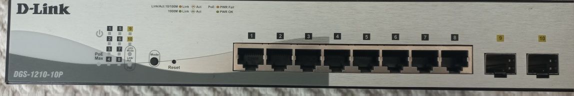 Switch D-Link DGS-1210-10 Portas Gigabit Smart Managed SFP