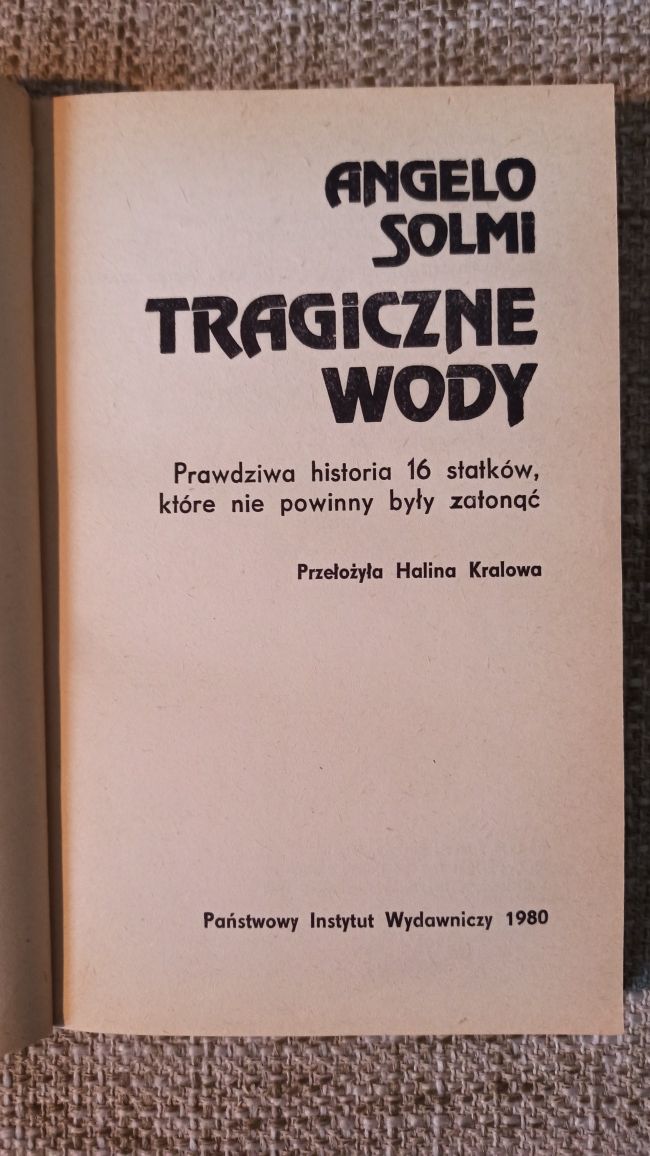 Tragiczne wody - Angelo Solmi