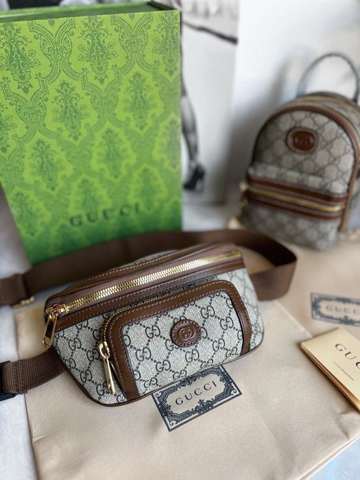 Сумка бананка жіноча Gucci гуччи гучі GG женская шкіряна сумочка