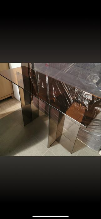 Konsola ze szkla brazowa Westwing