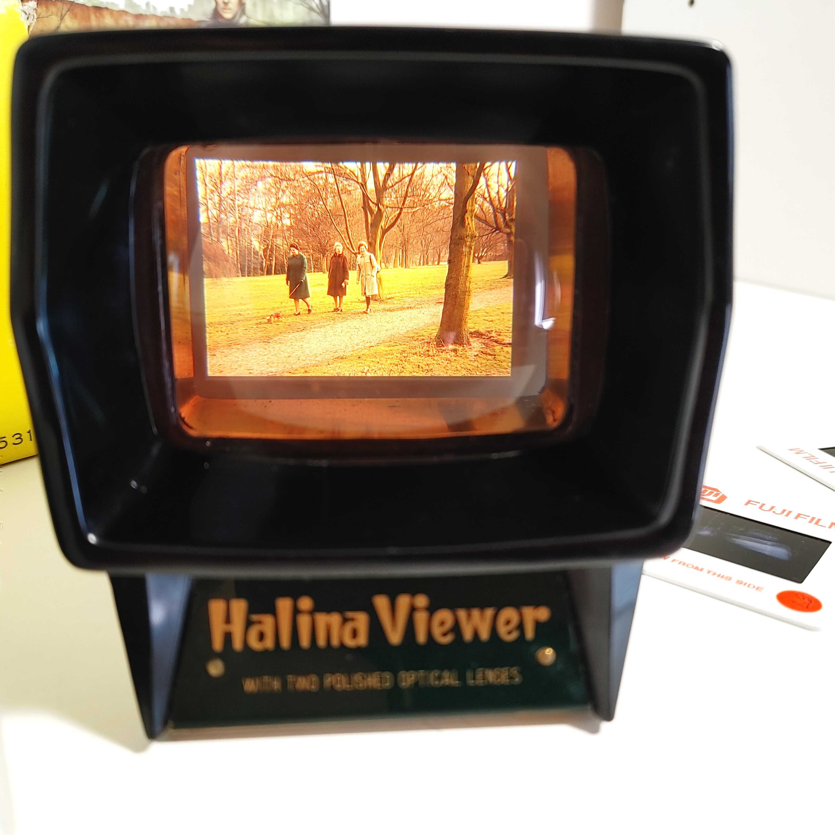 Przeglądarka slajdów marki Halina Viewer pudełko  komplet 30 slajdów