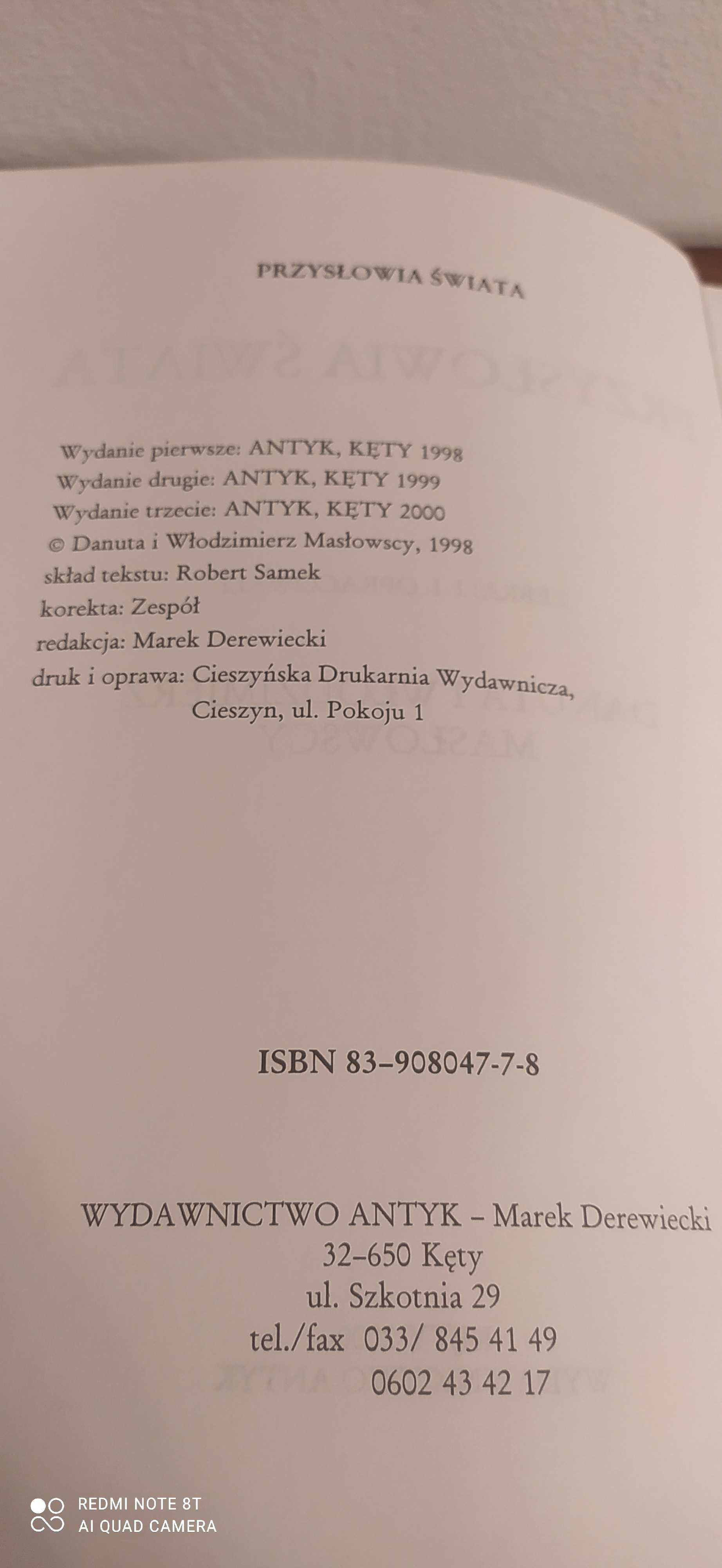 Przysłowia świata, Maslowscy, Wydawnictwo Antyk, ładne wydanie