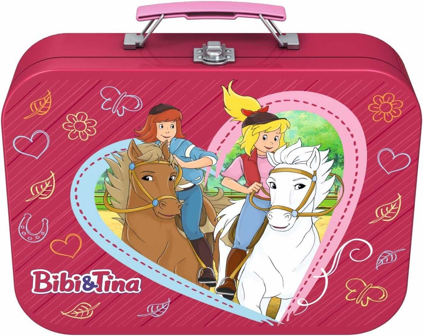 Schmidt Bibi & Tina puzzle 4w1 metalowa walizka 2 x 100 el + 2 x150 el