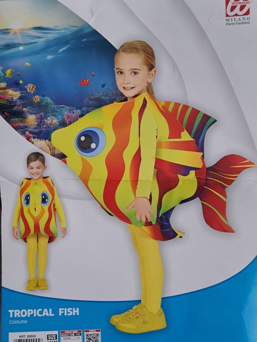 Strój karnawałowy tropikalna rybka 5-6 lat