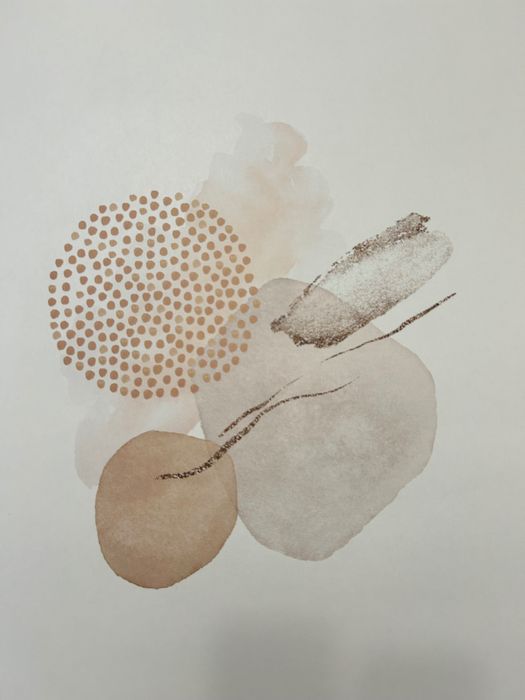 Plakat 50x70 beżowa abstrakcja