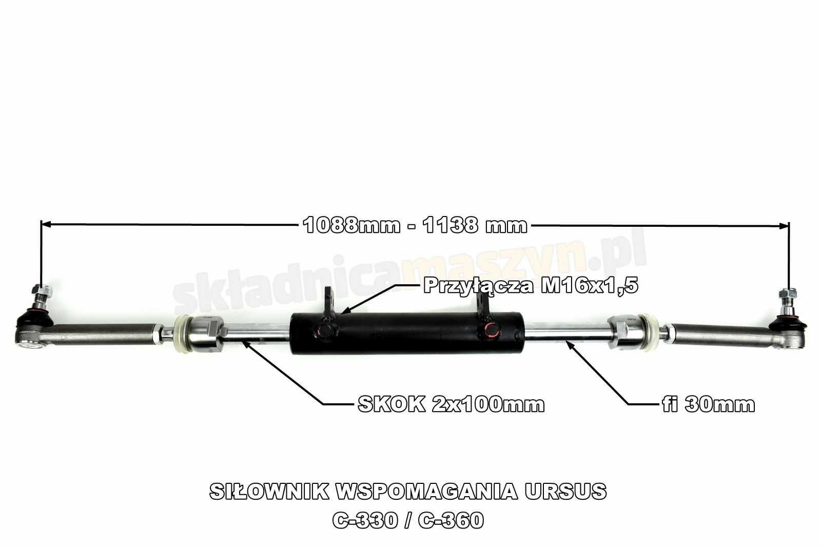 Siłownik wspomagania Poprzeczy URSUS C-360/C-330 dwustronny