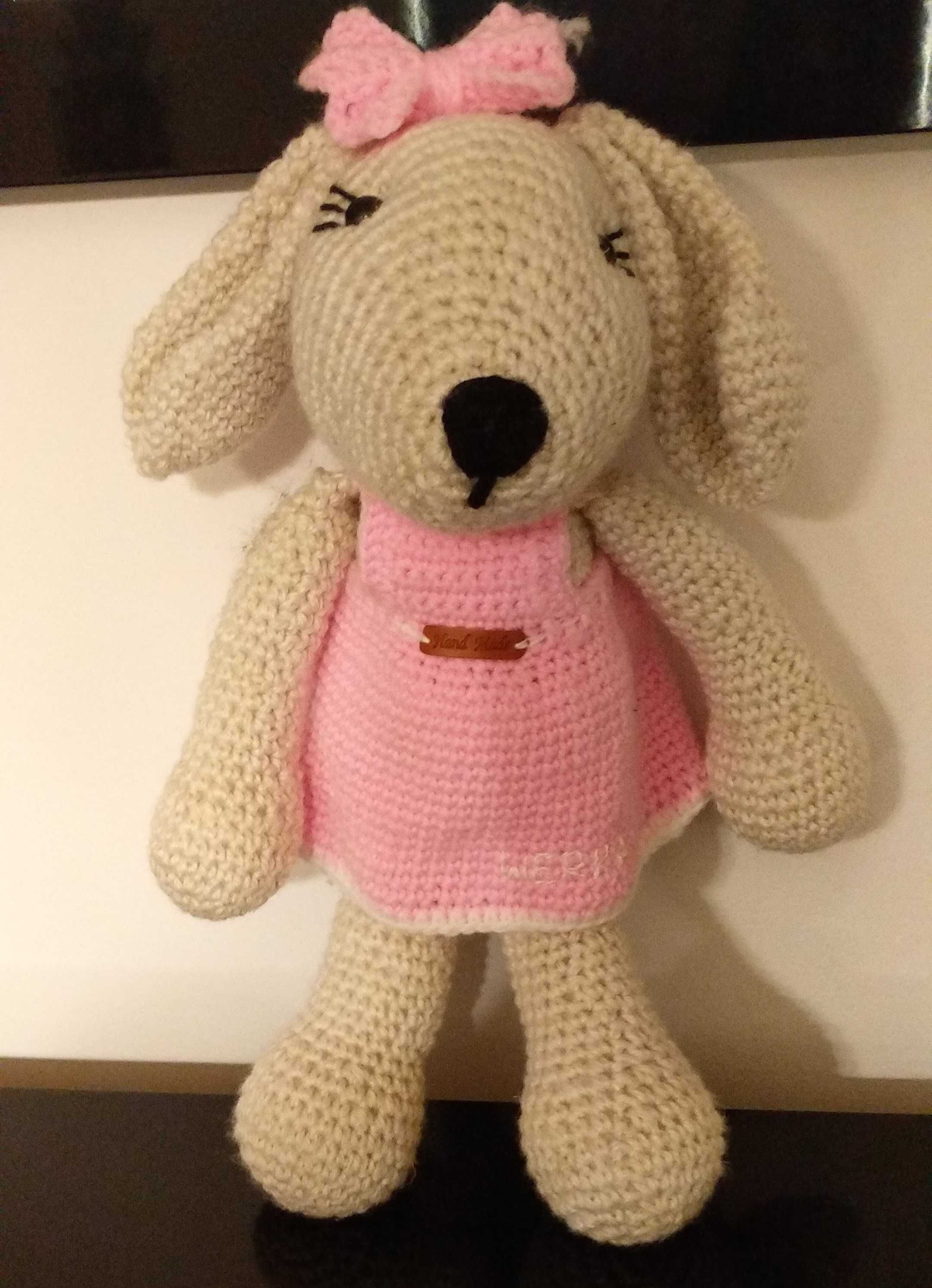 Królik na szydełku, amigurumi, handmade, 38 cm