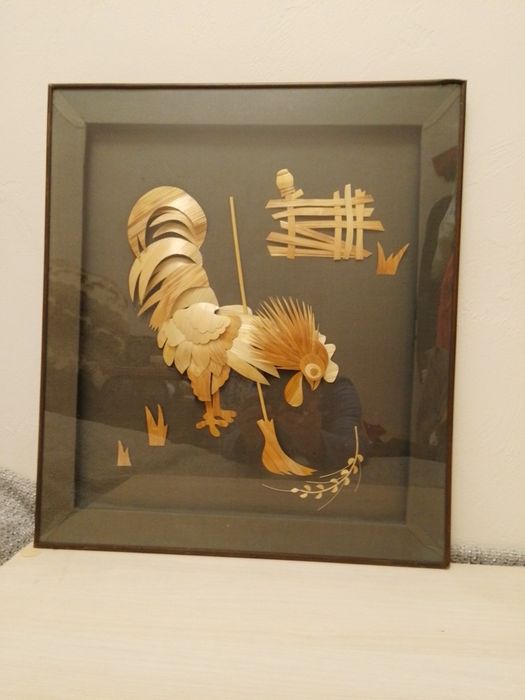 Картина панно із соломки