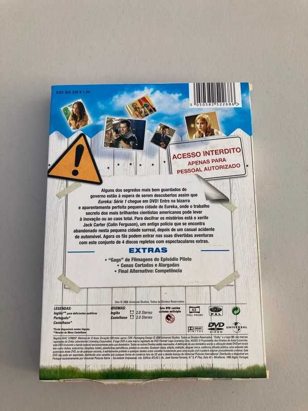 Dvd primeira temporada do Eureka