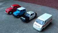 4 VW beetle escort jeep modele resoraki zestaw matchbox samochody