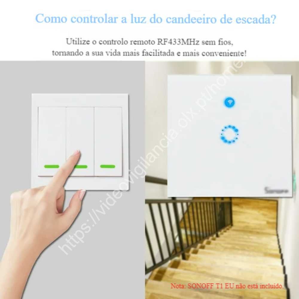 Interruptor de Luz ‼️ Sem Fios ‼️ Com 3 teclas ‼️ RF 433MHZ