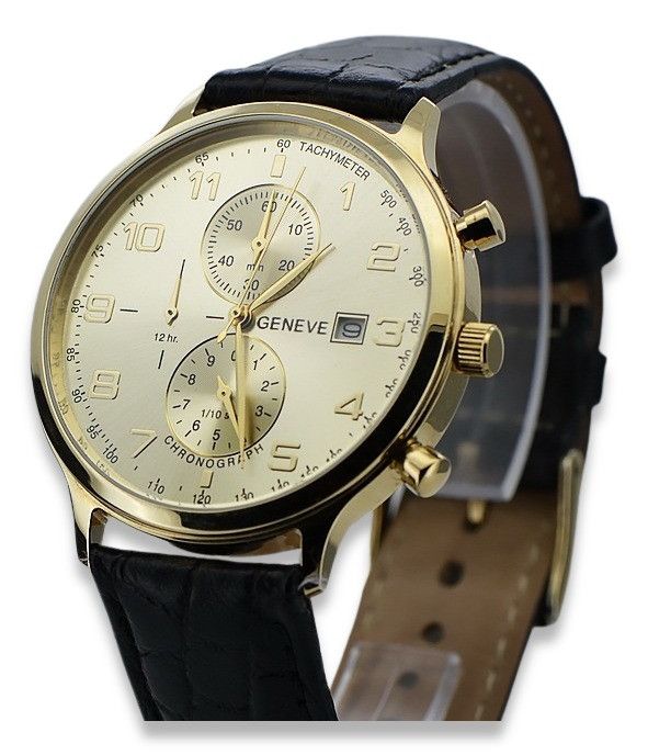 Złoty zegarek męski 14k 585 Geneve mw005y Warszawa