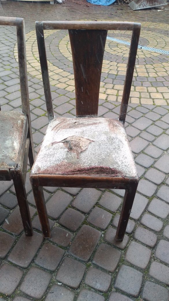 Krzesła dębowe prl do renowacji