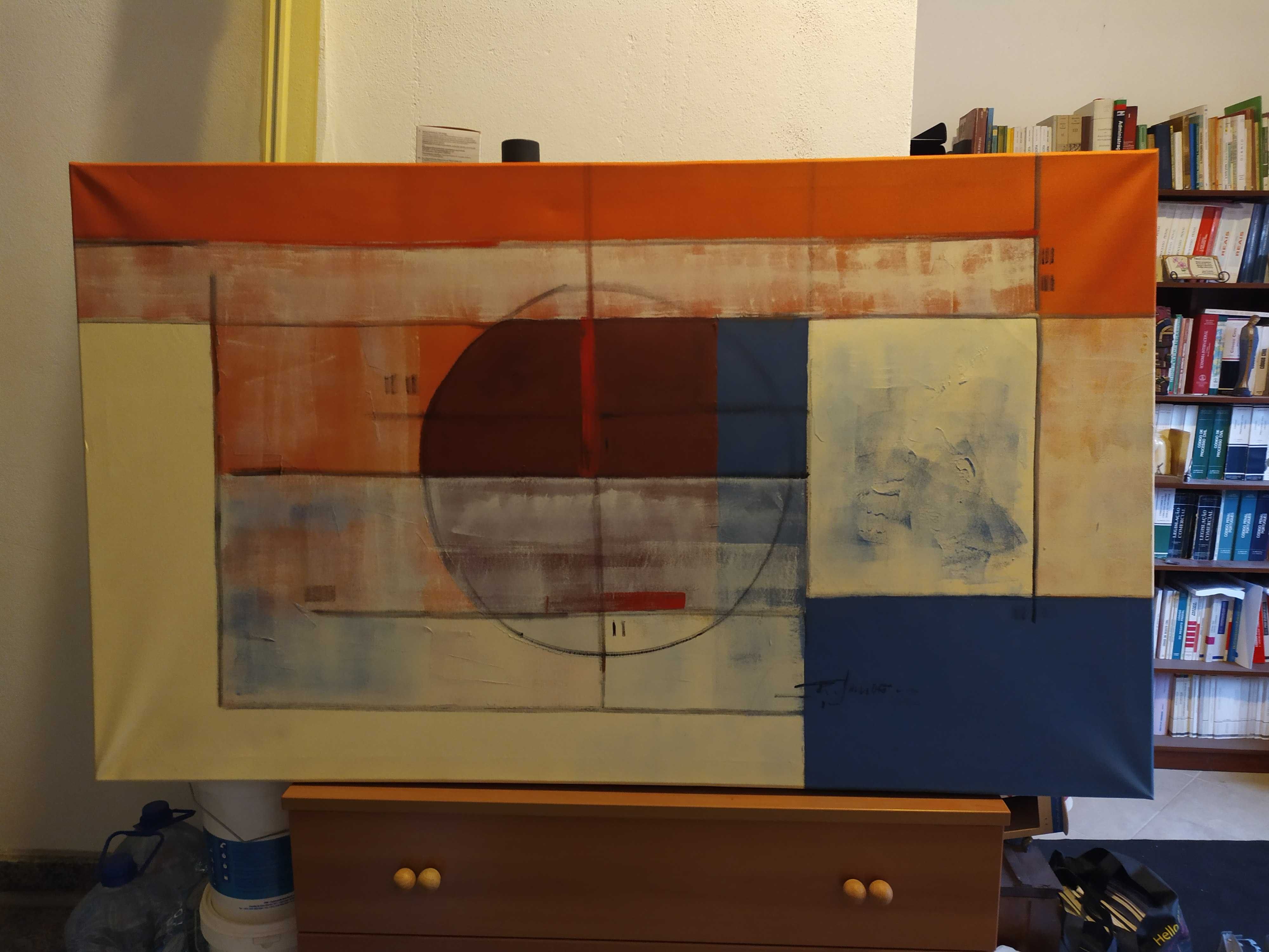 quadro com pintura abstrata