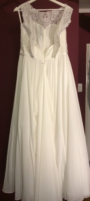 Suknia ślubna Mari Lill Dajana 38 40 boho koronka muślin ivory