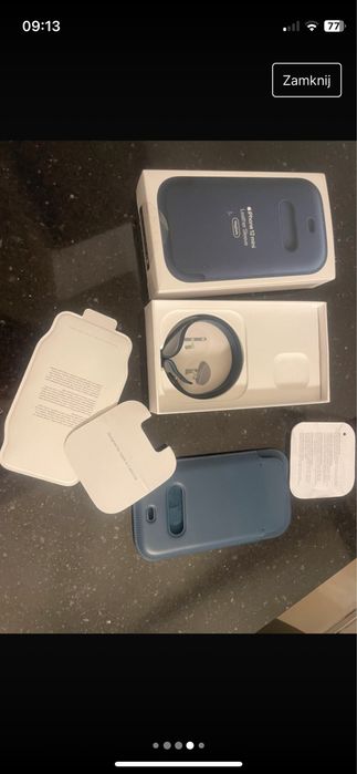 Etui Apple leather Sleeve iPhone 12 mini Mag Safe