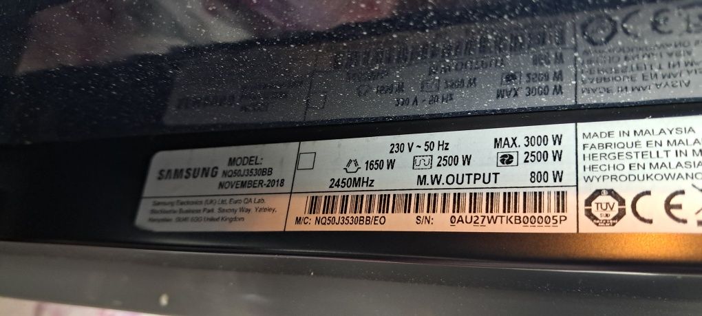 Piekarnik z funkcją mikrofali Samsung NQ50J3530BB