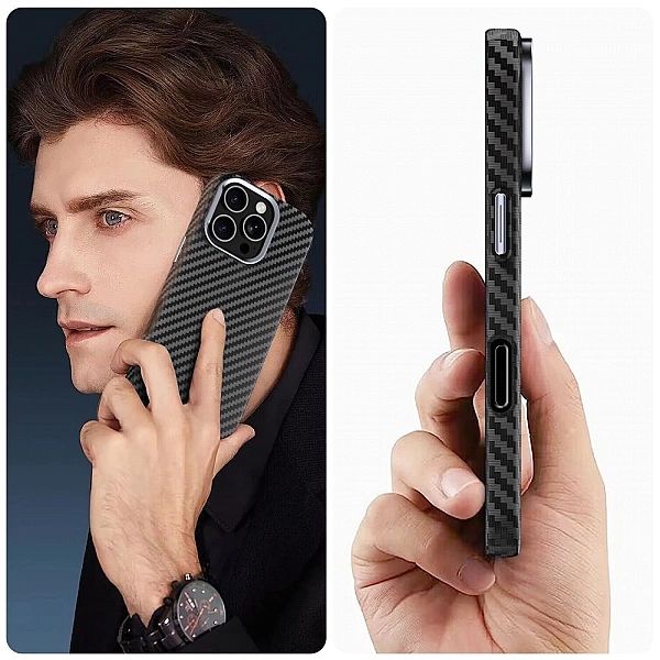 Etui Tech-Protect Ion Carbon MagSafe na iPhone 15 - czarne