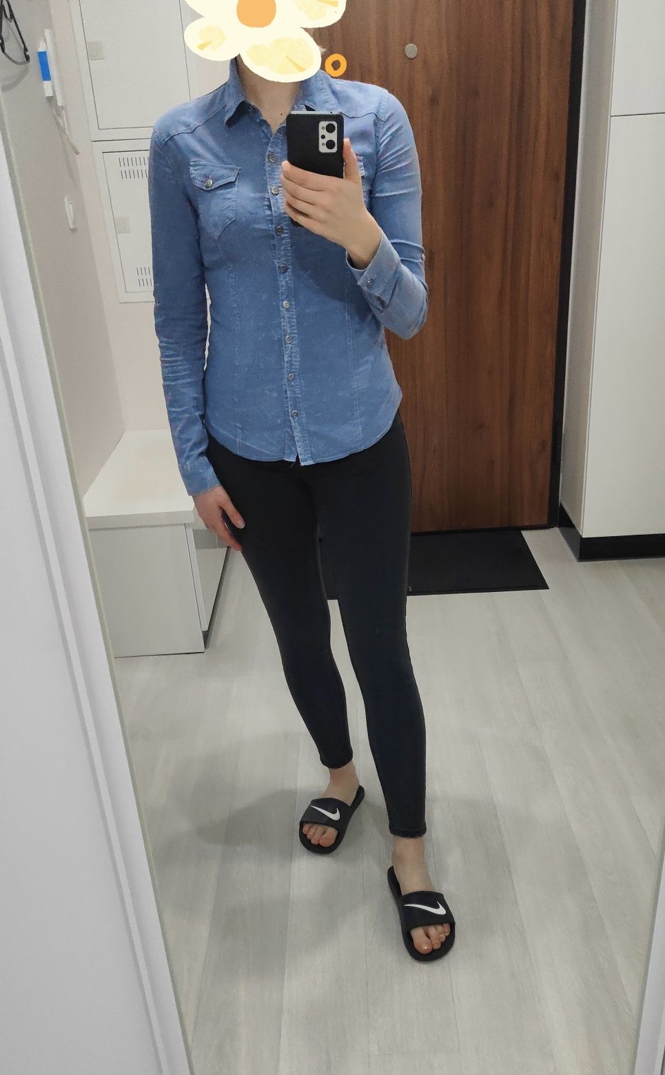 Casualowa koszula damska błękitna