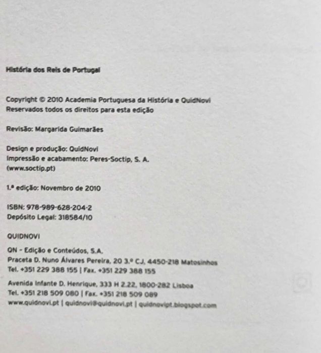 História dos Reis de Portugal, Vol. I