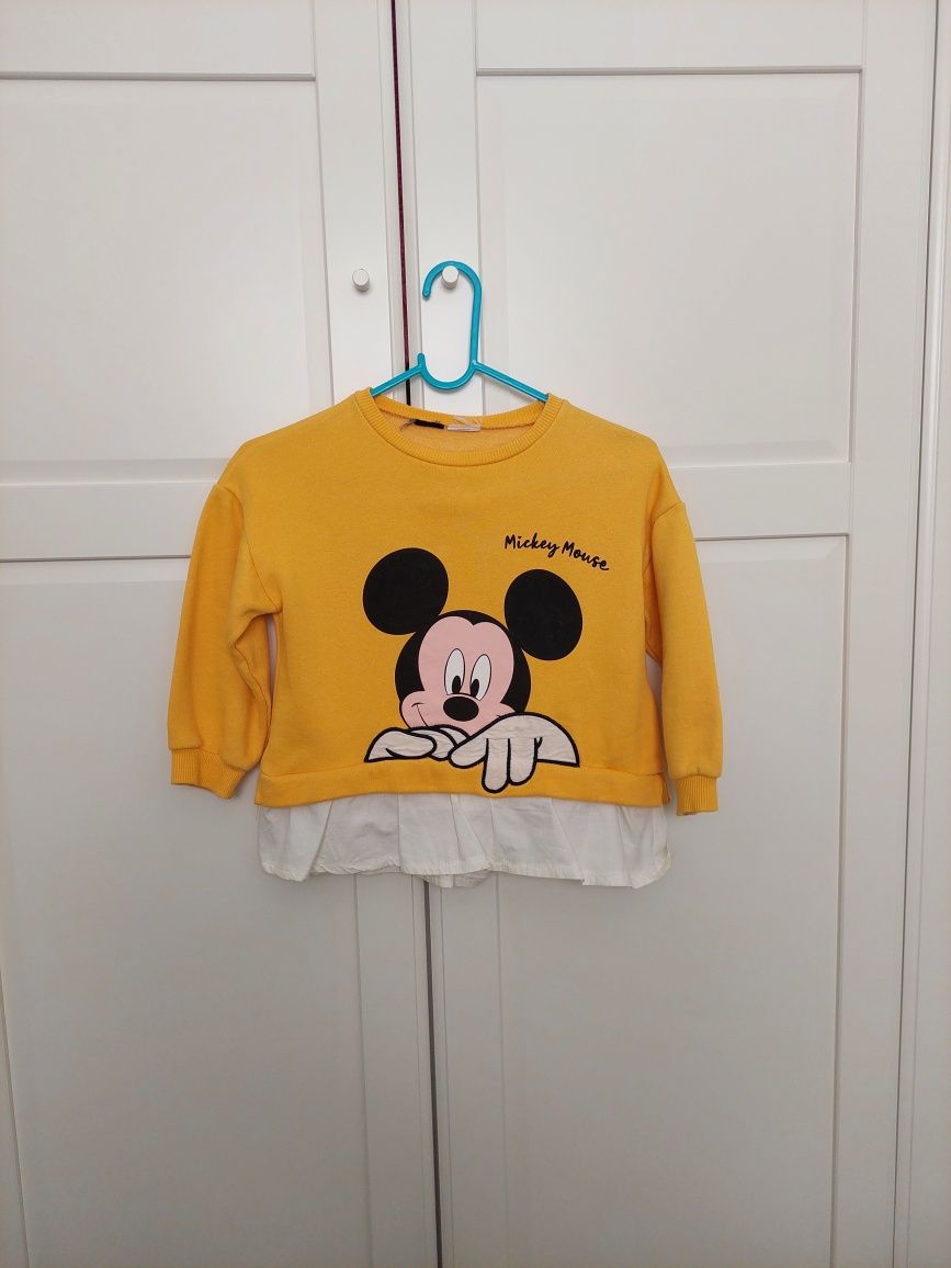 Zara bluza żółta myszka Miki Mickey 116