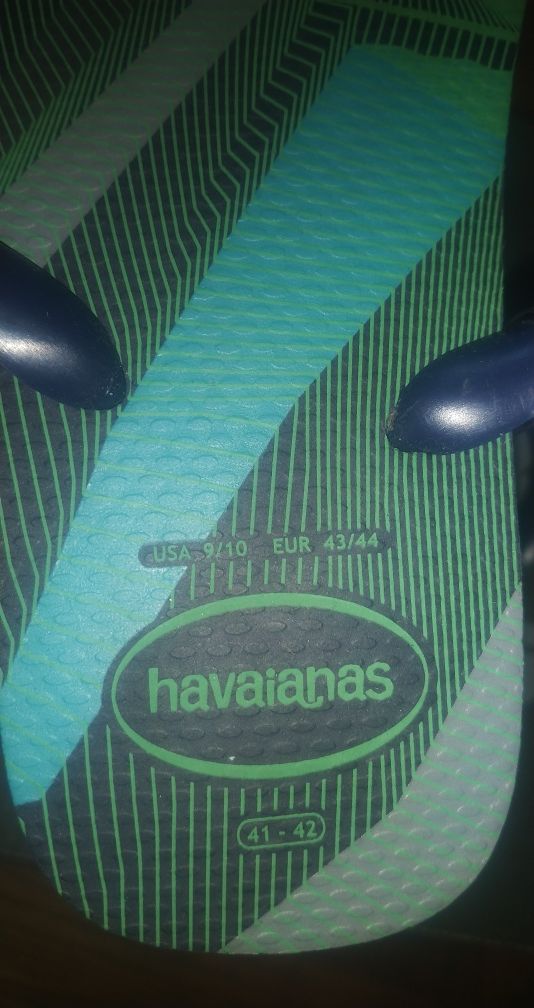 Havaianas р.41-42 стельки-27см на утолщеной подошве вьетнамки шлёпанцы