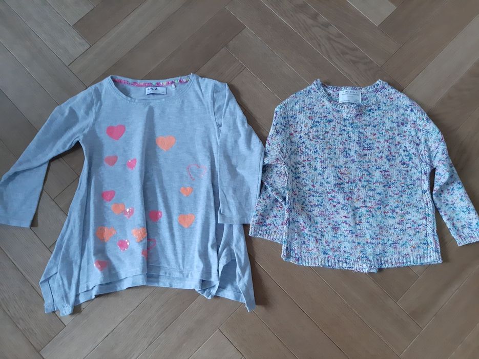 Tunika  5-10-15 r.104 i sweter melanżowy Zara