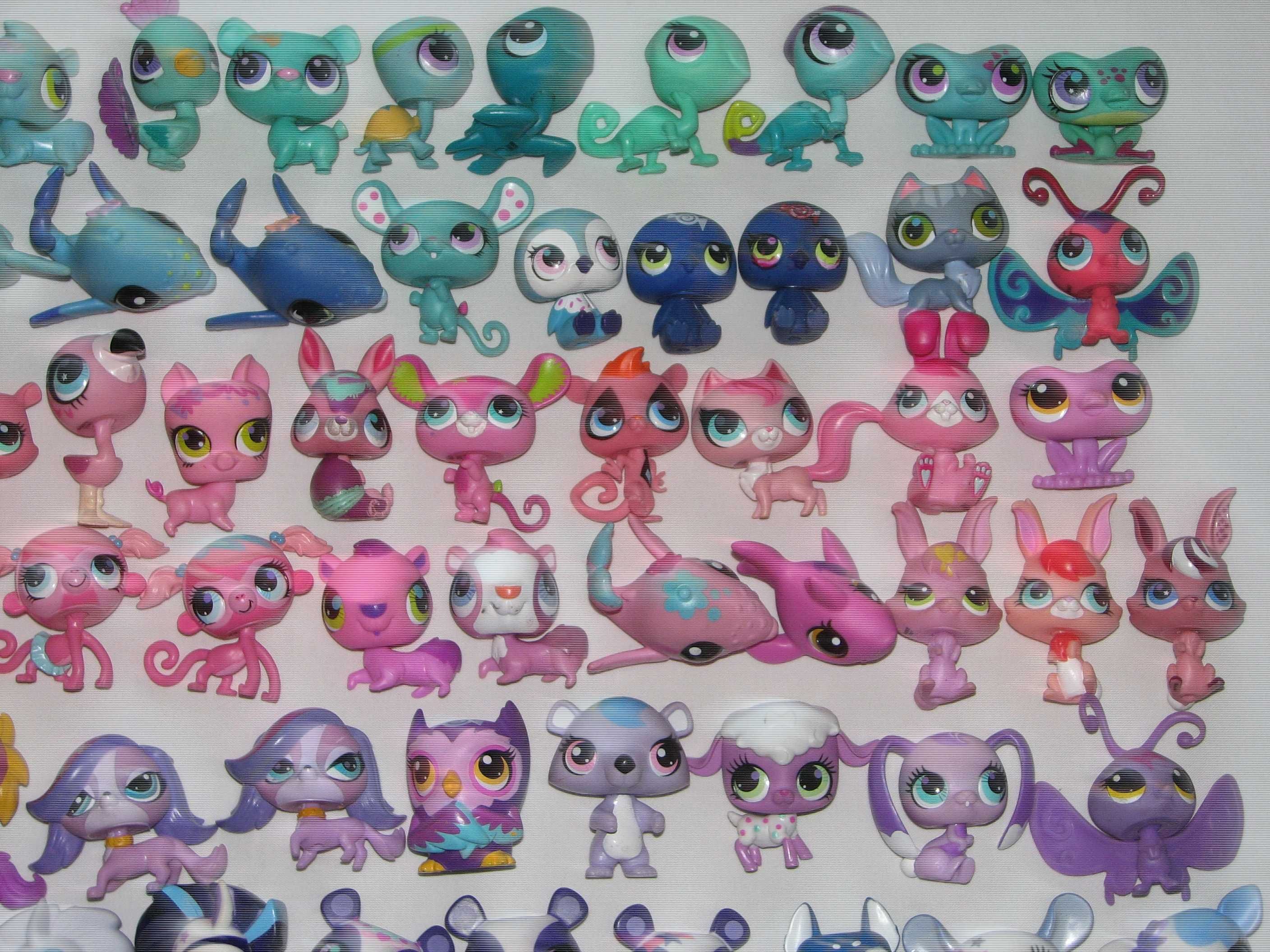 Littlest pet shop - morskie - różne lps - ruchome wyciągane głowy