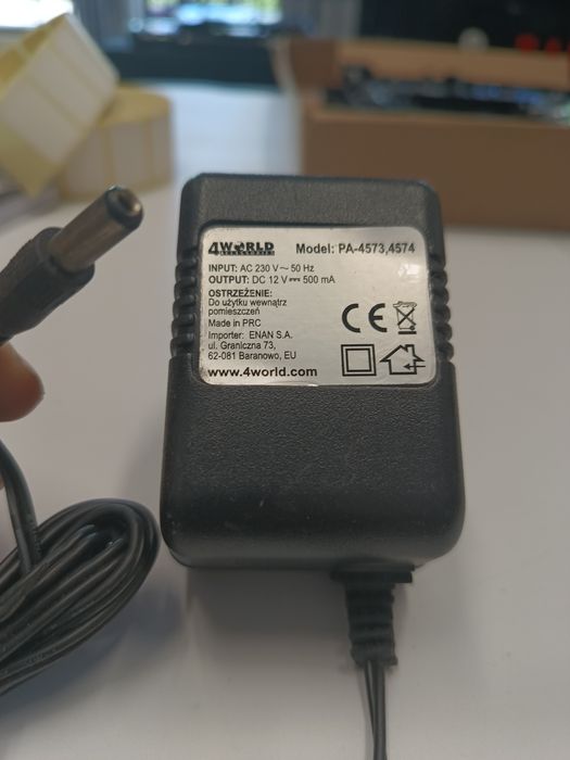 Zasilacz 4World 12V 500mA. (B41)