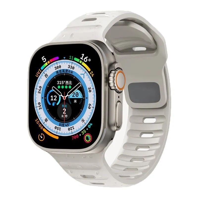 Szary pasek Apple Watch 4 / 5 / 6 / 7 / 8 / 9 /ULTRA