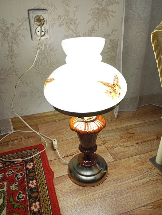 Лампа настільна скло кераміка