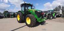 John Deere 7290R 7290 R  E23, przedni TUZ i WOM pneumatyka TLS, nawigacja