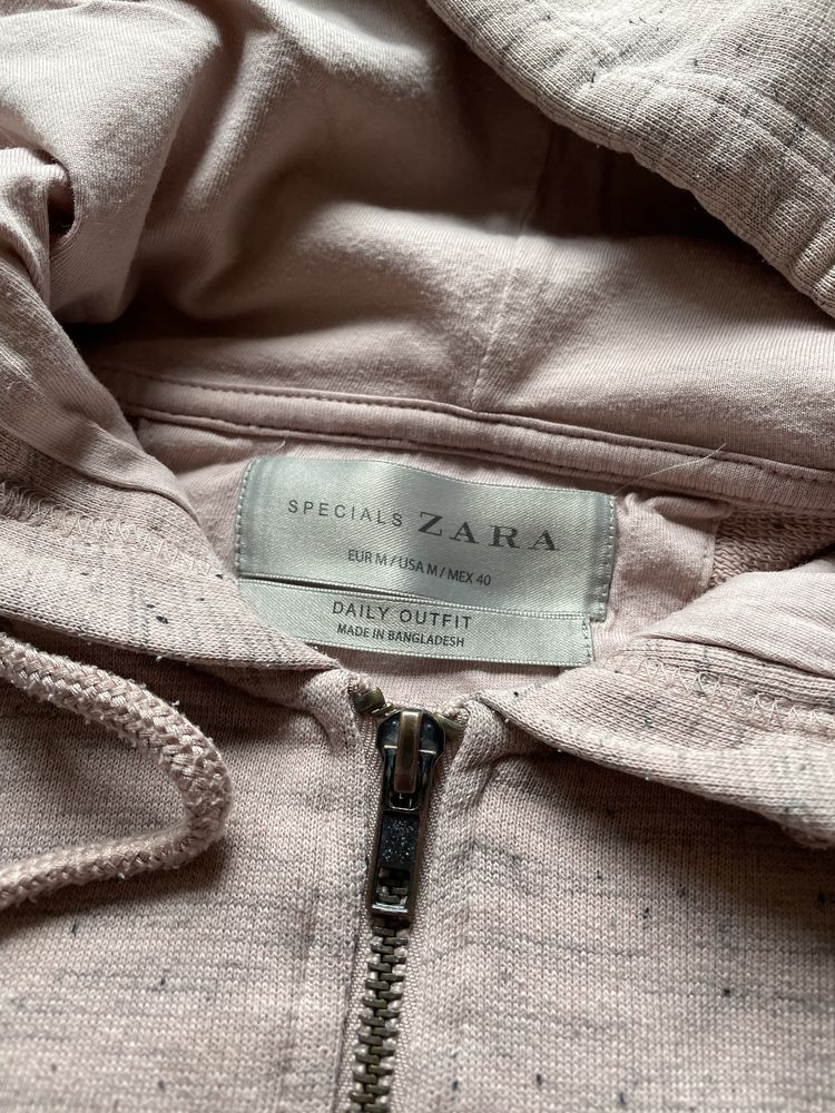 bluza z kapturem różowa zara rozmiar m