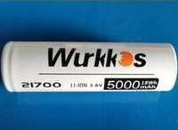 Wurkkos 21700 литиевая аккумуляторная батарея 3,7 в, 5000 мАч