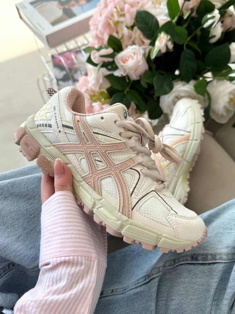 Asics Gel Kahana 8 Pink Beige асікс асікси рожеві бежеві