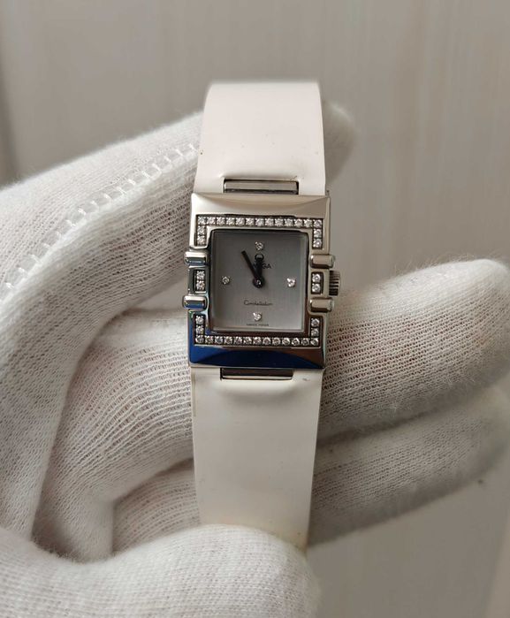Жіночий годинник Omega Constellation 1835.36.61 Quadra з діамантами