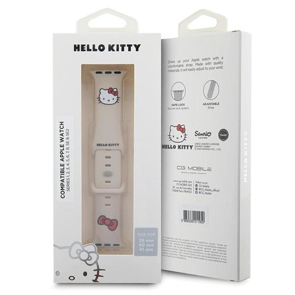 Hello Kitty Pasek Apple Watch 38/40/41mm beżowy/beige strap
