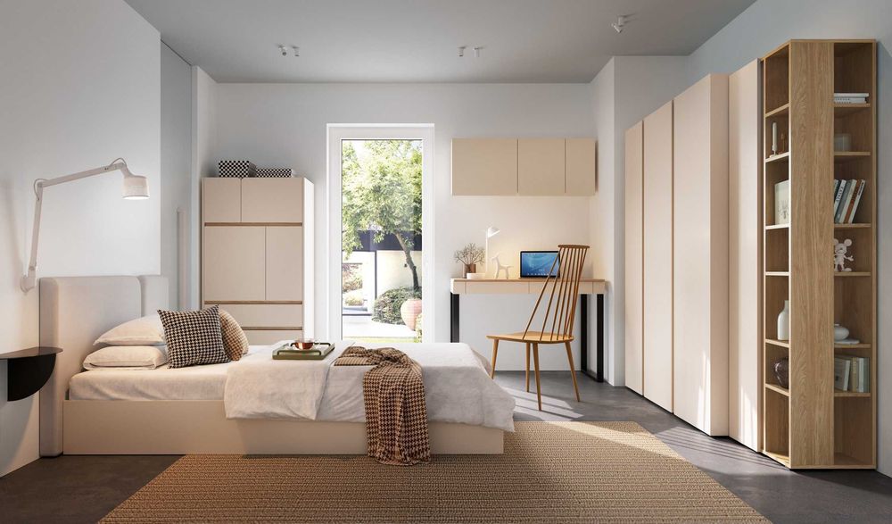 meble dwudrzwiowa szafa 90 garderoba bieliźniarka Beż Zieleń Luca HIT