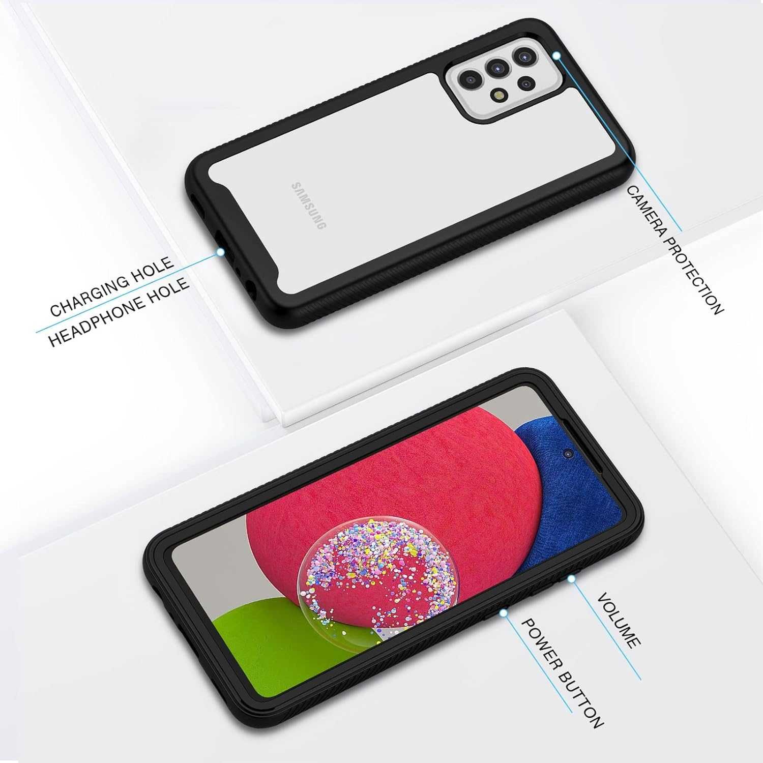 CENHUFO etui do Samsung Galaxy A52 / A52S 5G etui pancerne 360 mocne
