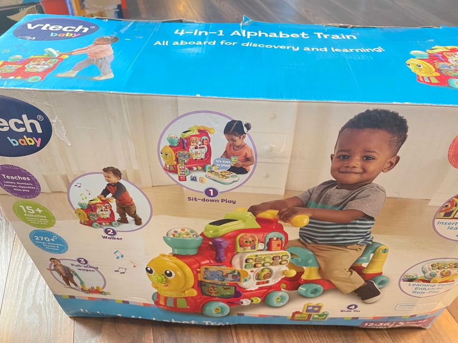 VTech 4-in-1 Alphabet Train, Baby Walker with Ligh
