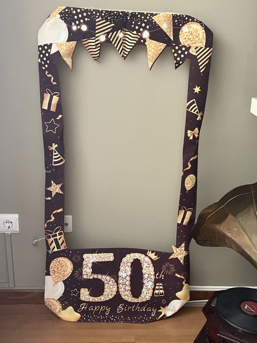 Moldura para fotografias aniversário 50 anos