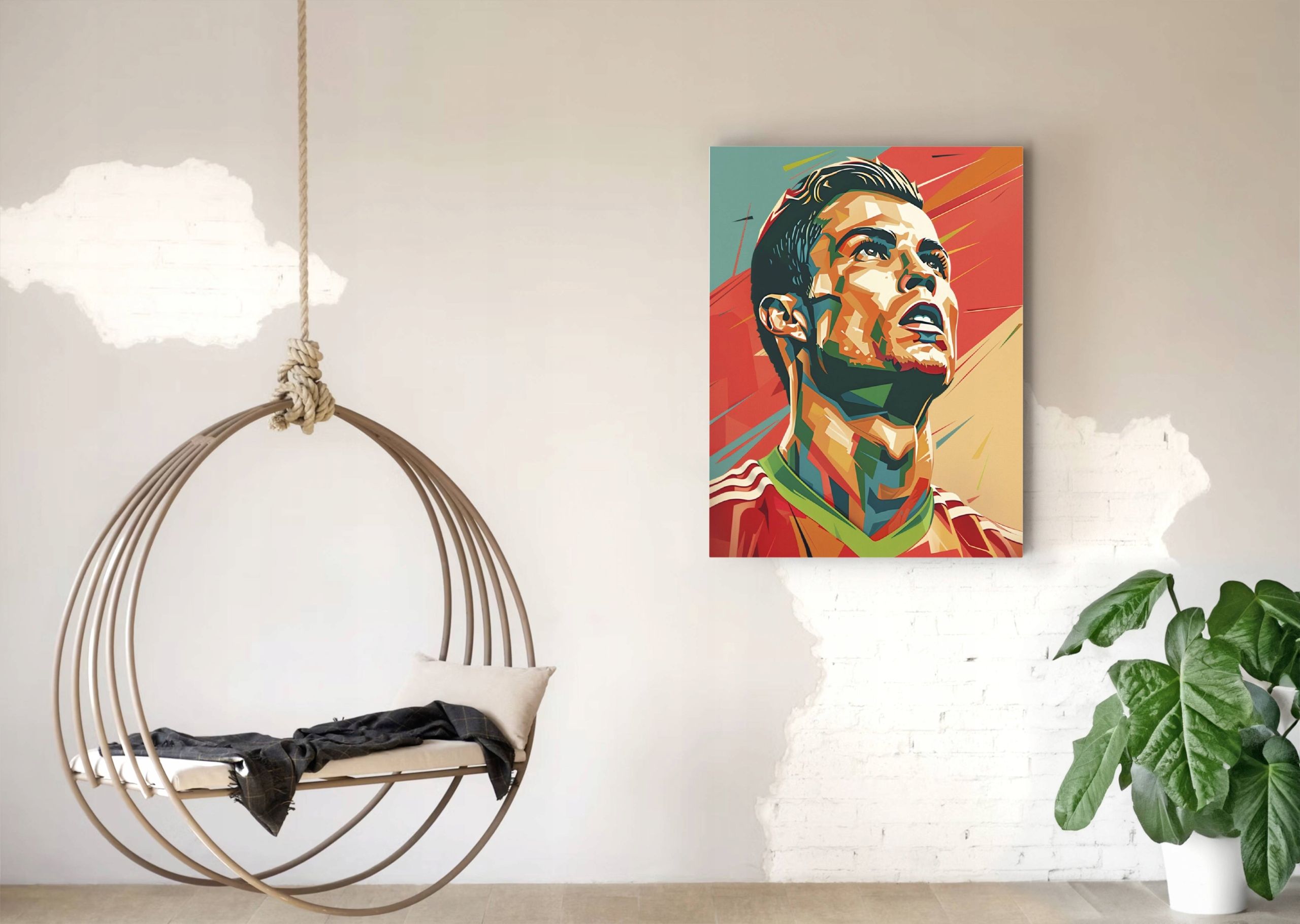 Obraz na płótnie Cristiano Ronaldo CR7 w nowoczesnym stylu 30x40 cm