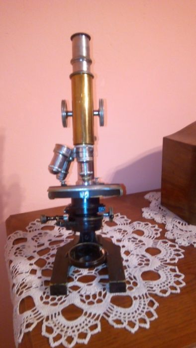 Mikroskop E. Leitz Wetzlar "Leica" antyk