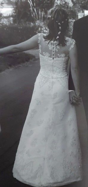 Suknia ślubna ecru -rozmiar 36