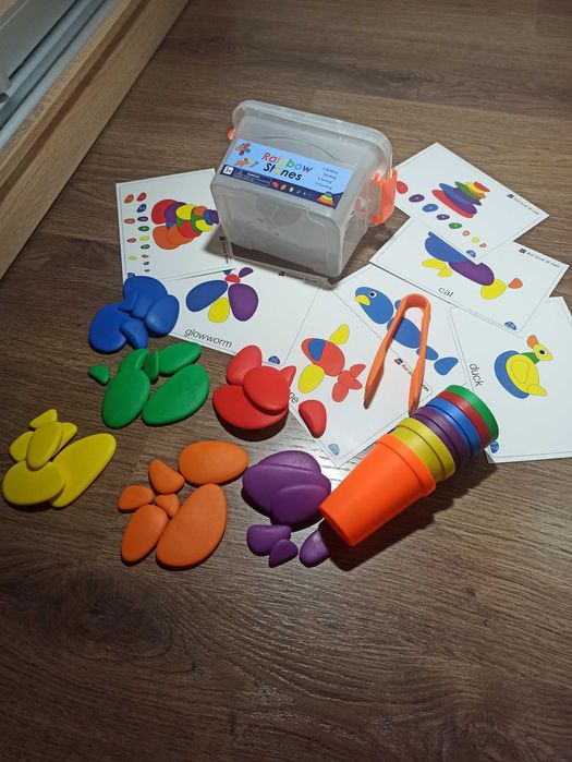 Сенсорні райдужні камені (36 шт) з картками від Edx Education